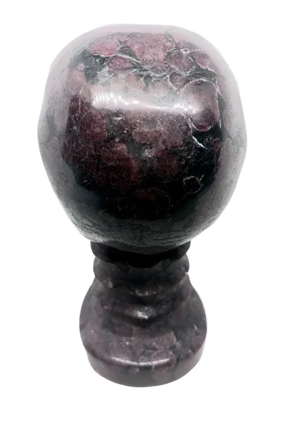 2.6lbs Firework Garnet Crystal Skull with Neck