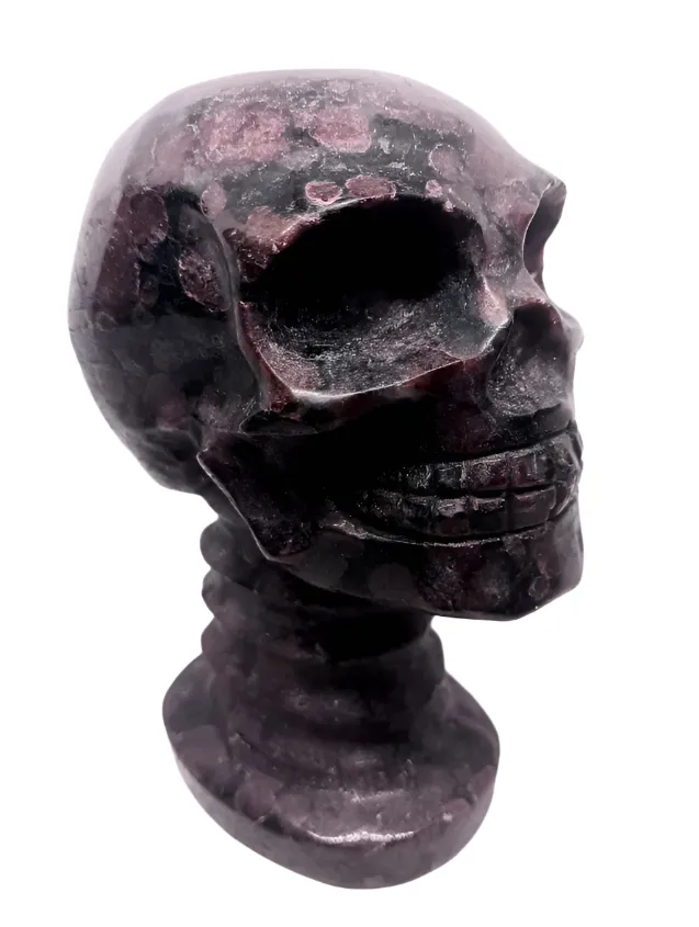 2.6lbs Firework Garnet Crystal Skull with Neck