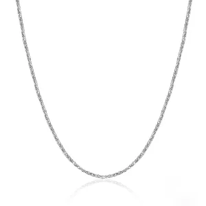 9ct White Gold 0.80mm Round Diamond Cut Magic Wheat Link Chain