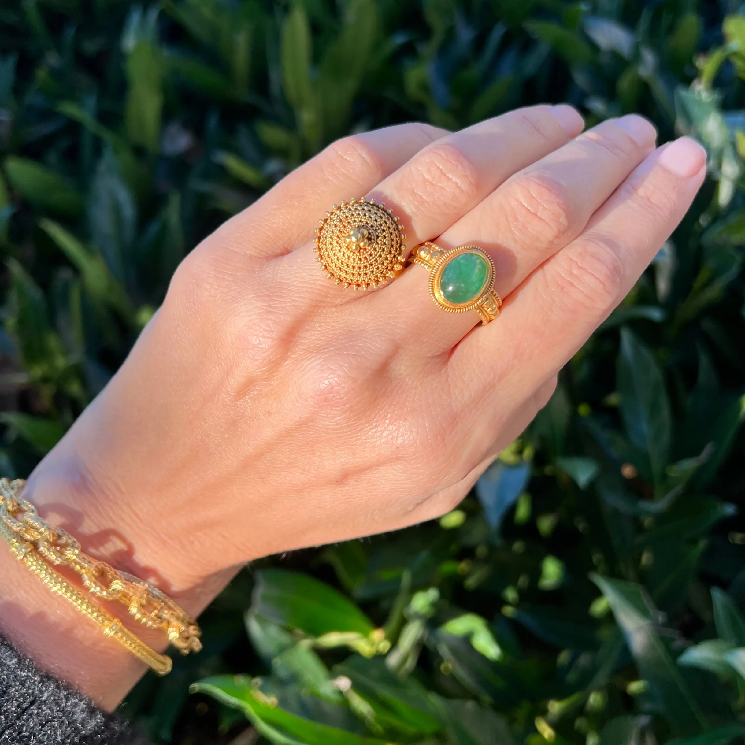 Antique Indian 22k Gold Dome Ring