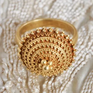 Antique Indian 22k Gold Dome Ring