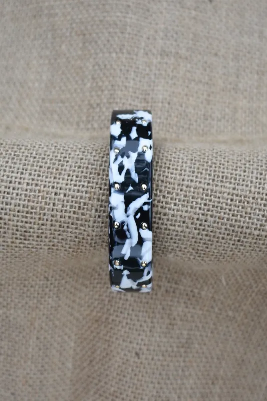 Black and White Acrylic Cuff