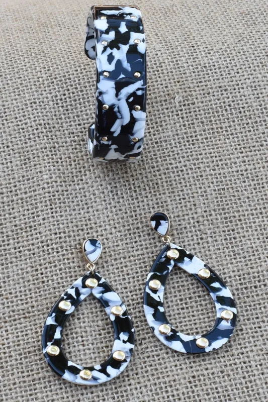 Black and White Acrylic Cuff