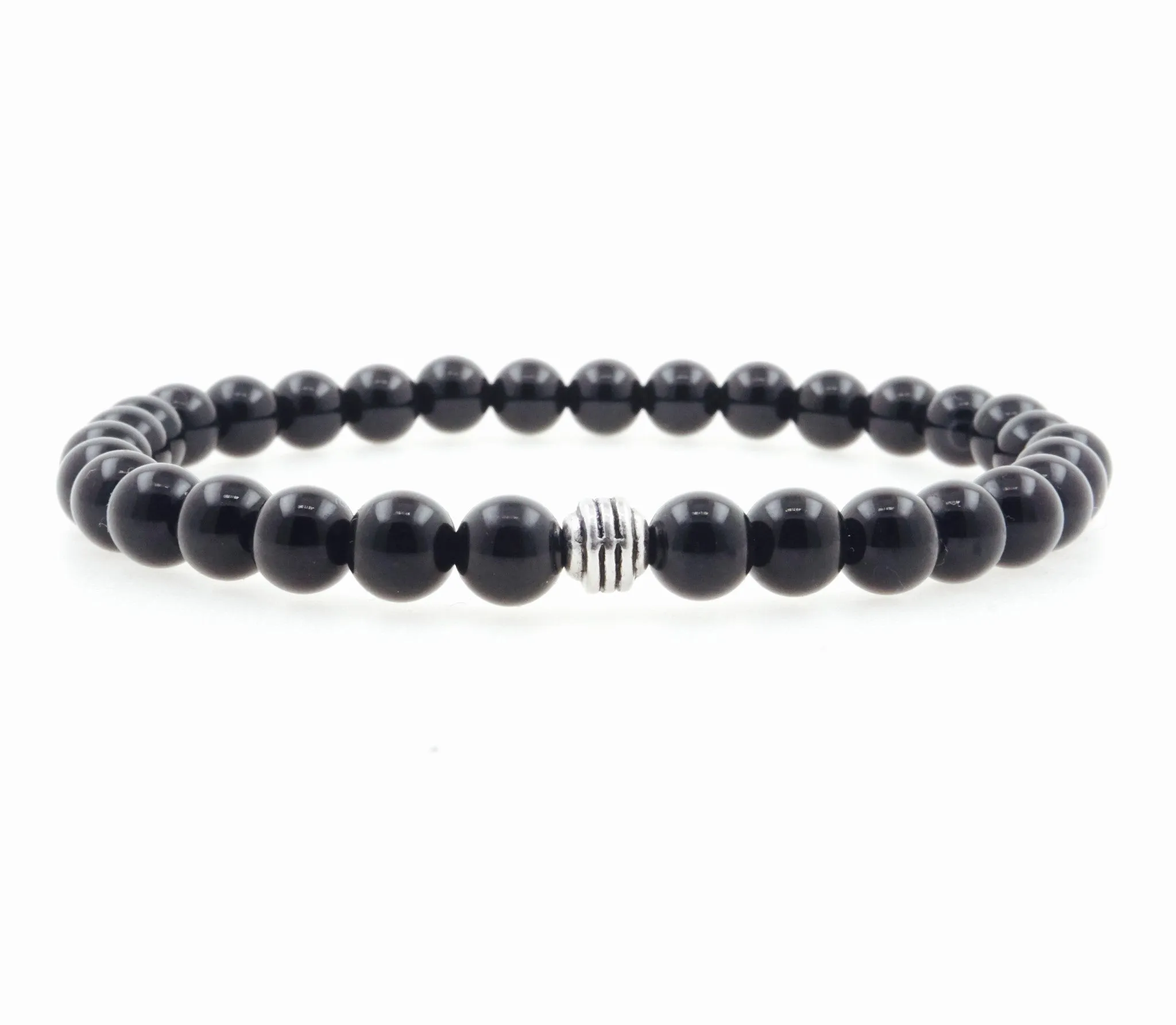 Black Onyx 6mm Beaded Bracelet