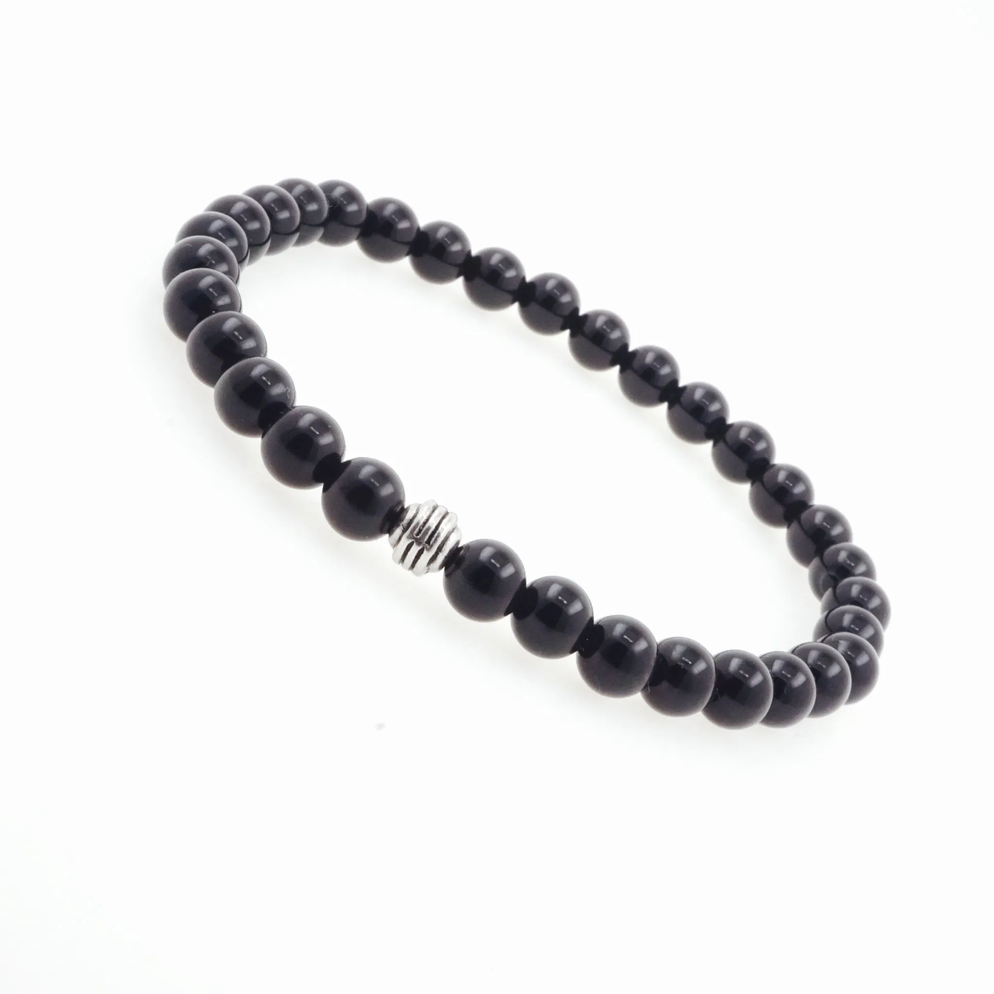 Black Onyx 6mm Beaded Bracelet