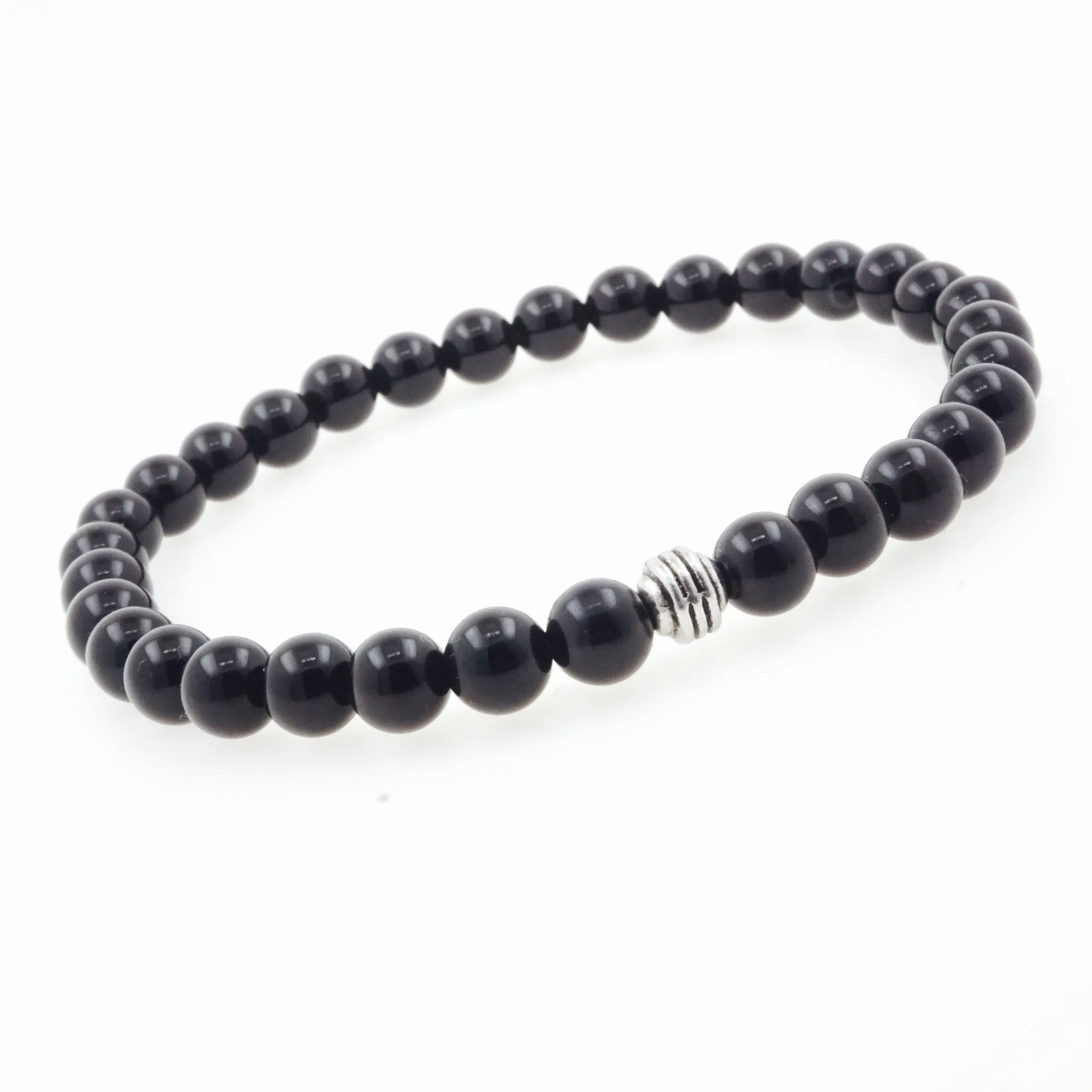 Black Onyx 6mm Beaded Bracelet