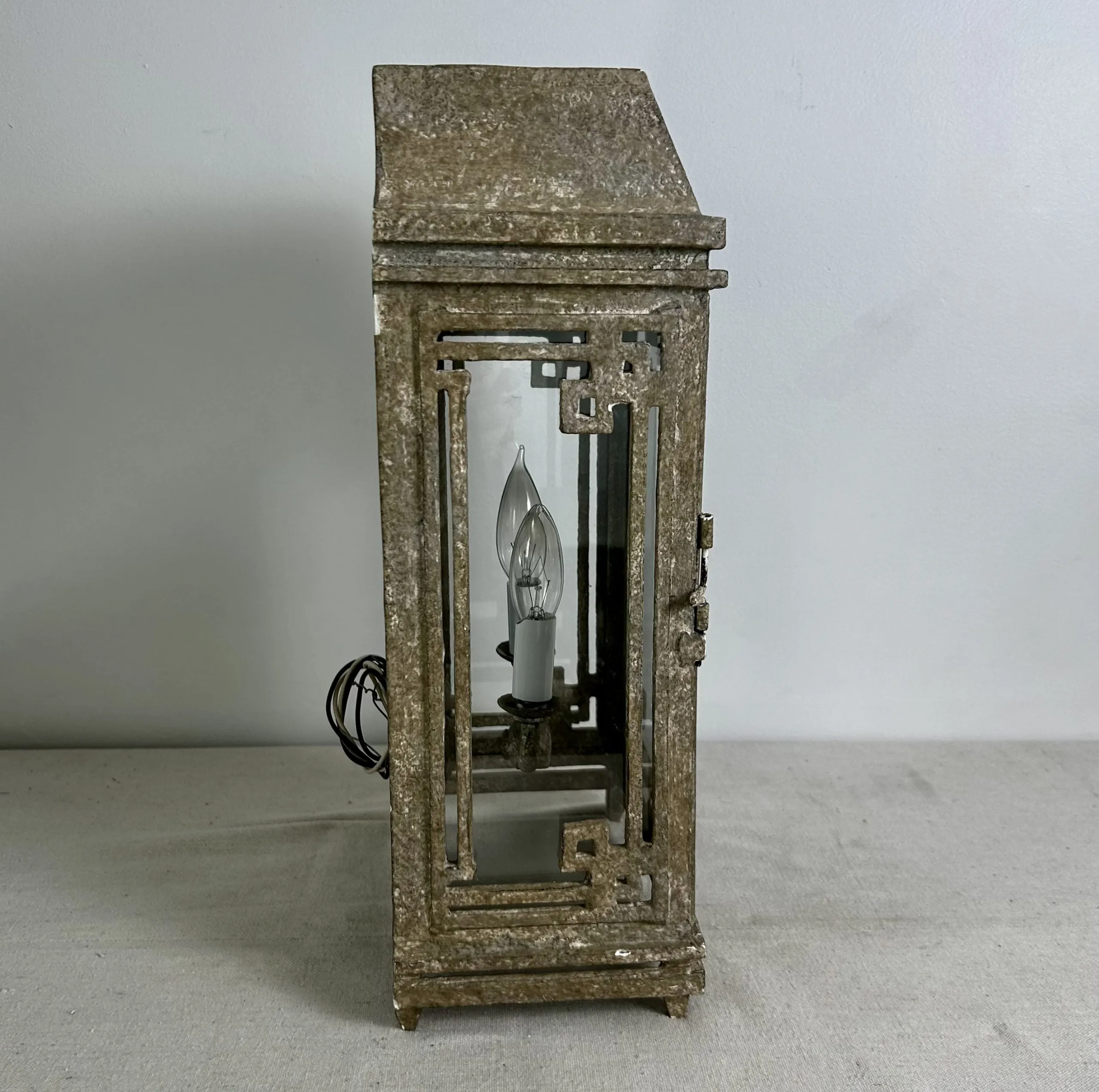 Bruce Eicher Design Wall Light, Exterior, Painted Metal, Ornate, Double Socket