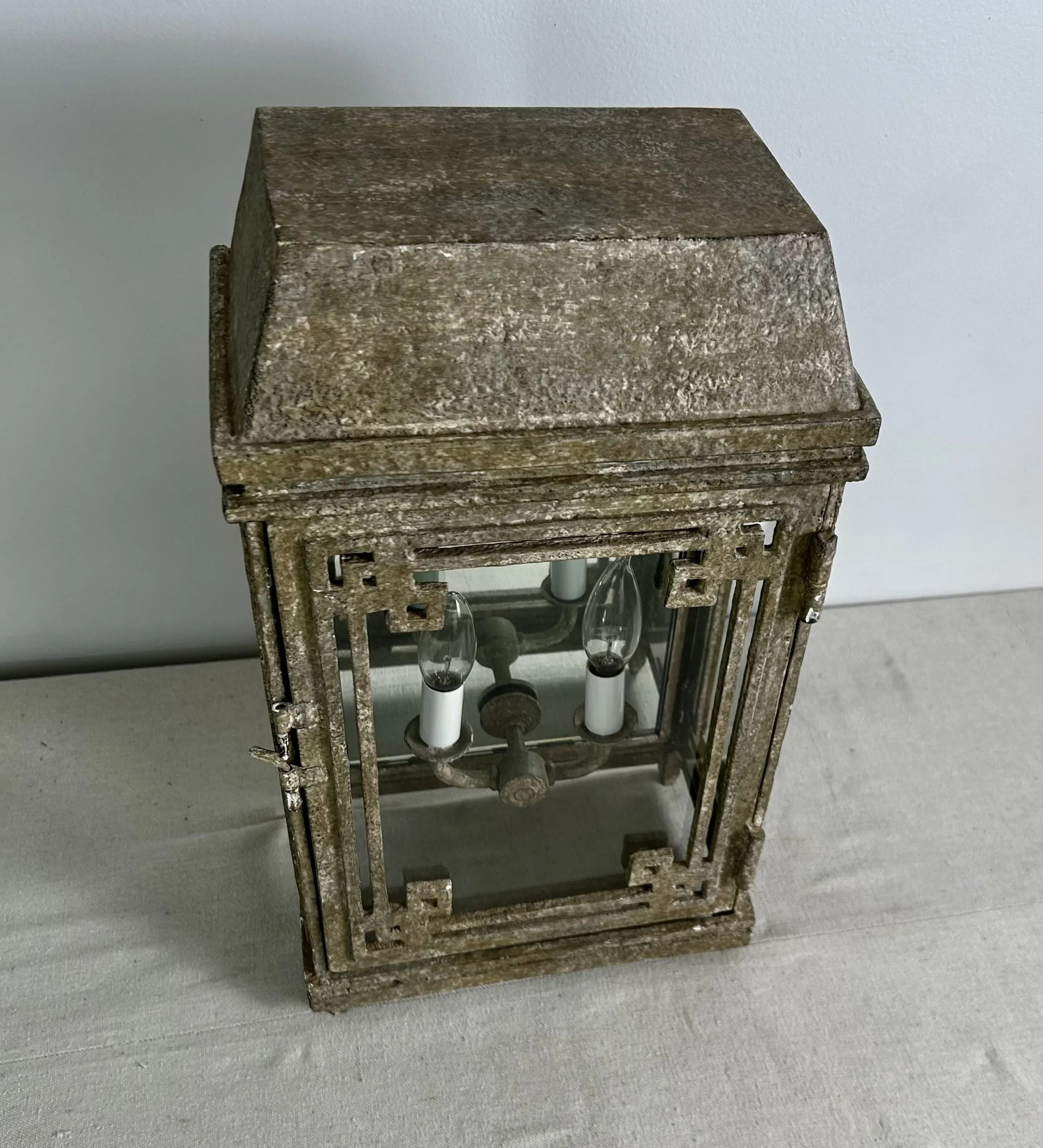 Bruce Eicher Design Wall Light, Exterior, Painted Metal, Ornate, Double Socket