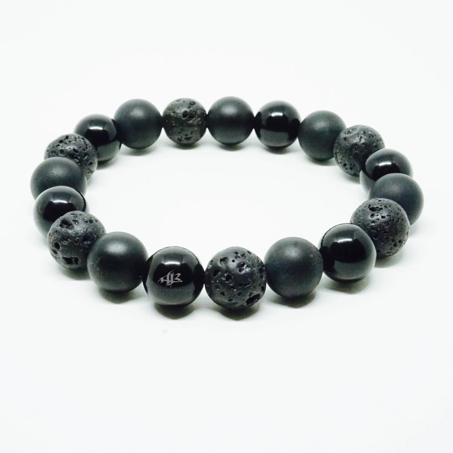 Cane 8mm or 10mm Onyx Beaded Bracelet