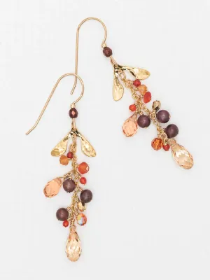 Cascading Calla Earrings - Amber Dew