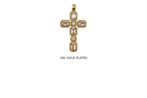 CB2020 Cubic Zirconia Cross Pendant 21mmx35.3mm