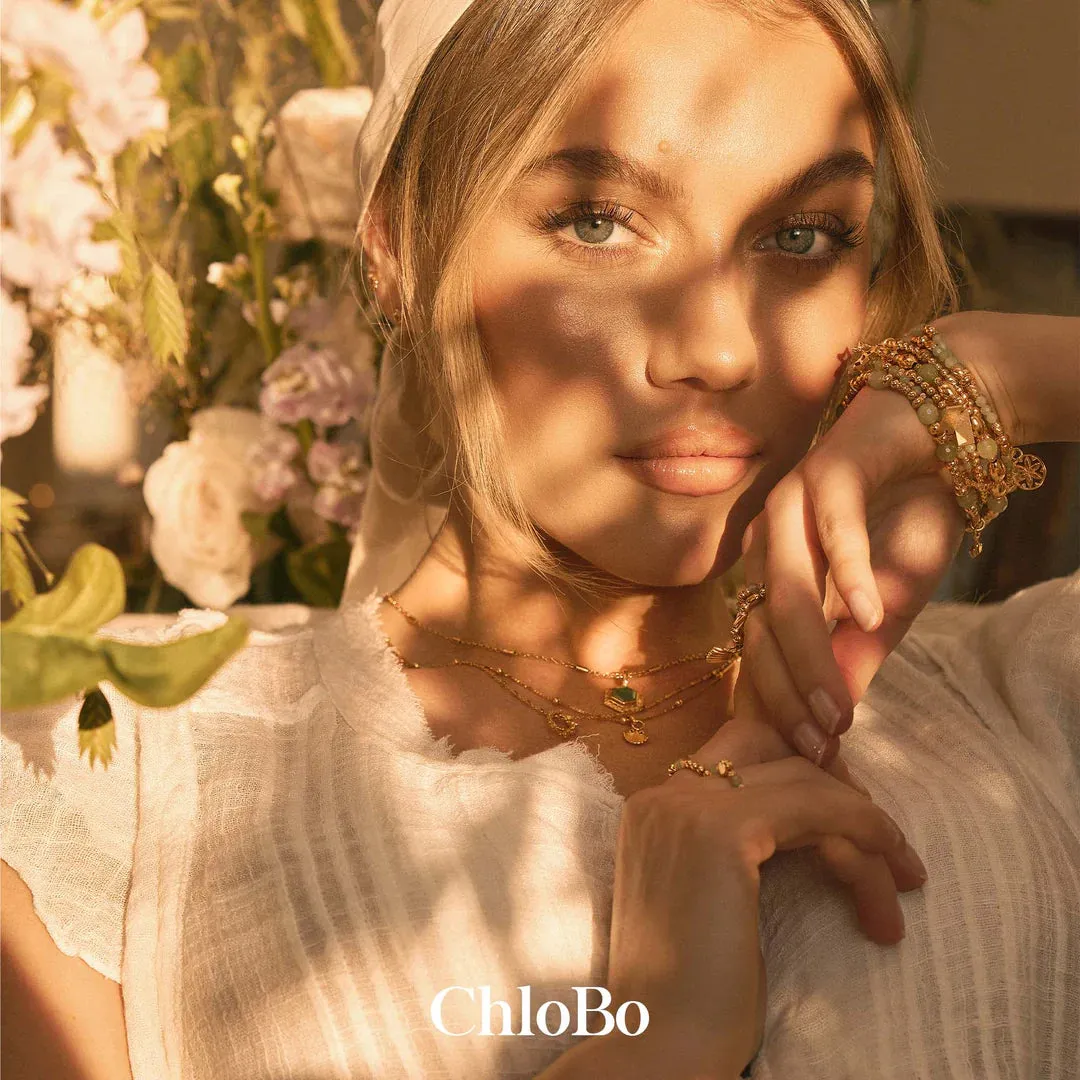 CHLOBO Gold Ruffle Huggie Hoop Earrings