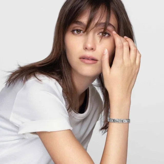 Classic White CZ Oval Link - Silver - 330604/010