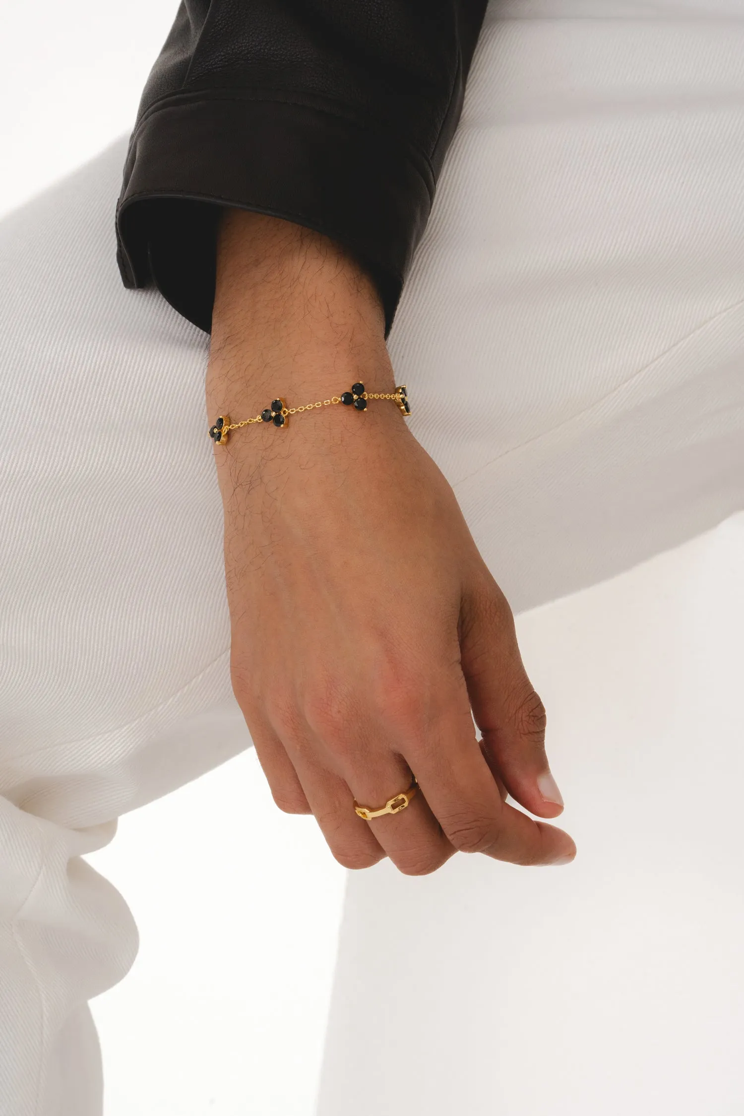Como Link Bracelet  - Gold Onyx