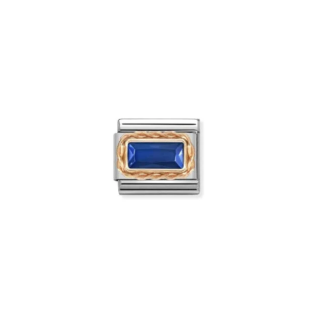 Composable Blue Baguette Link - Rose - 430604/007