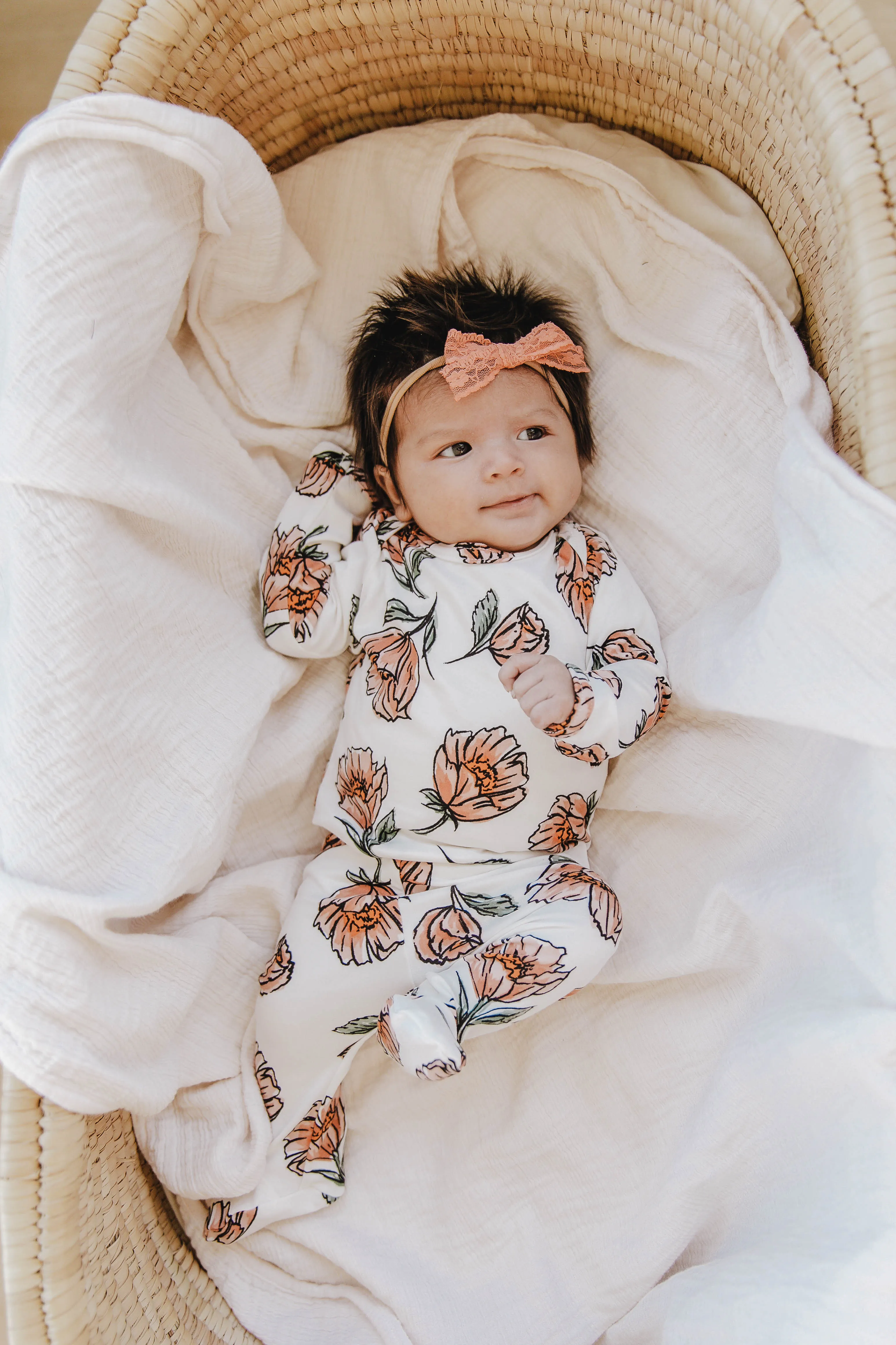 Coral Lace Bow