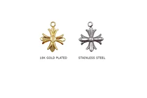 CS1008 Ornate Stainless Steel Cross Charm