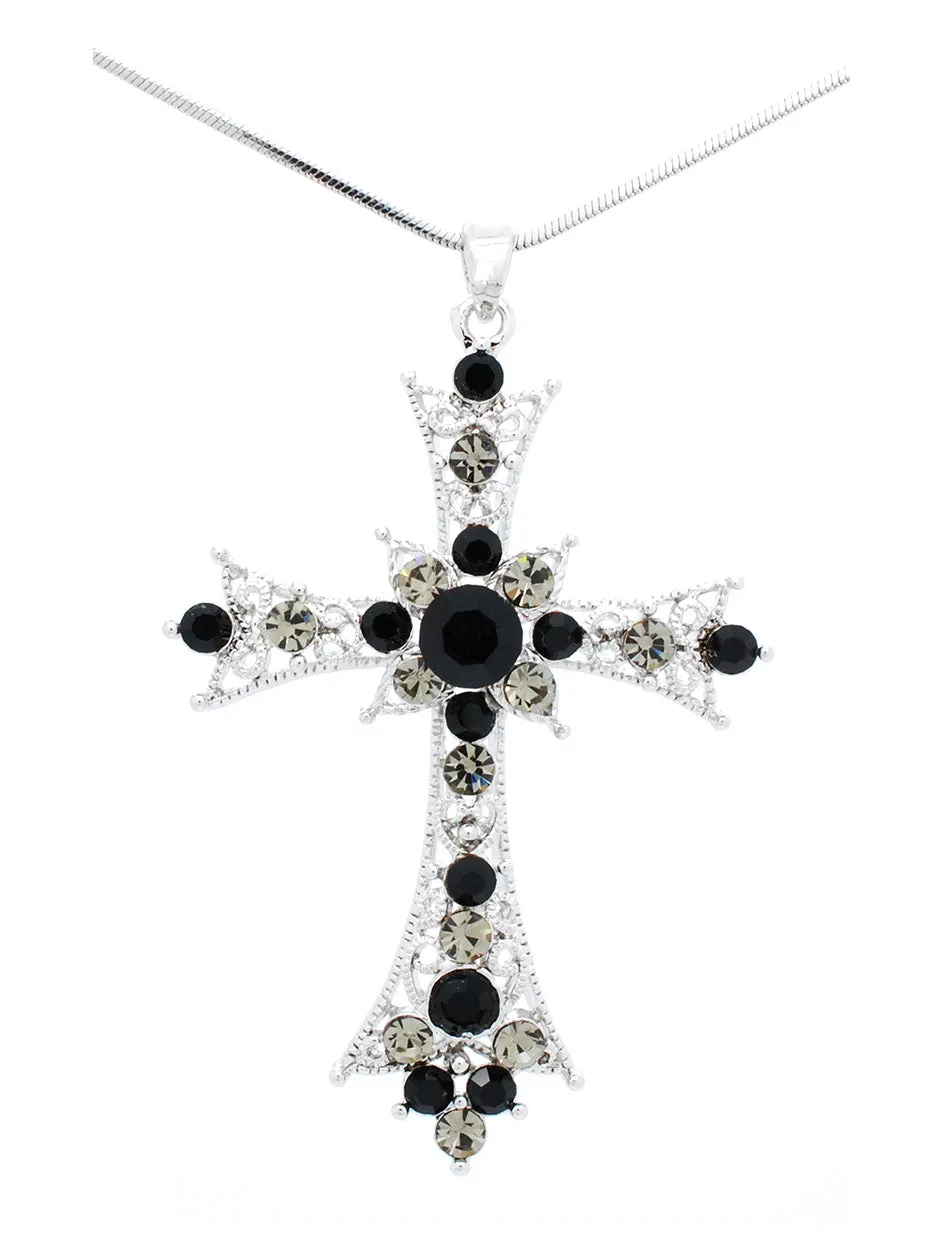 Deluxe Lace Cross Necklace - Large