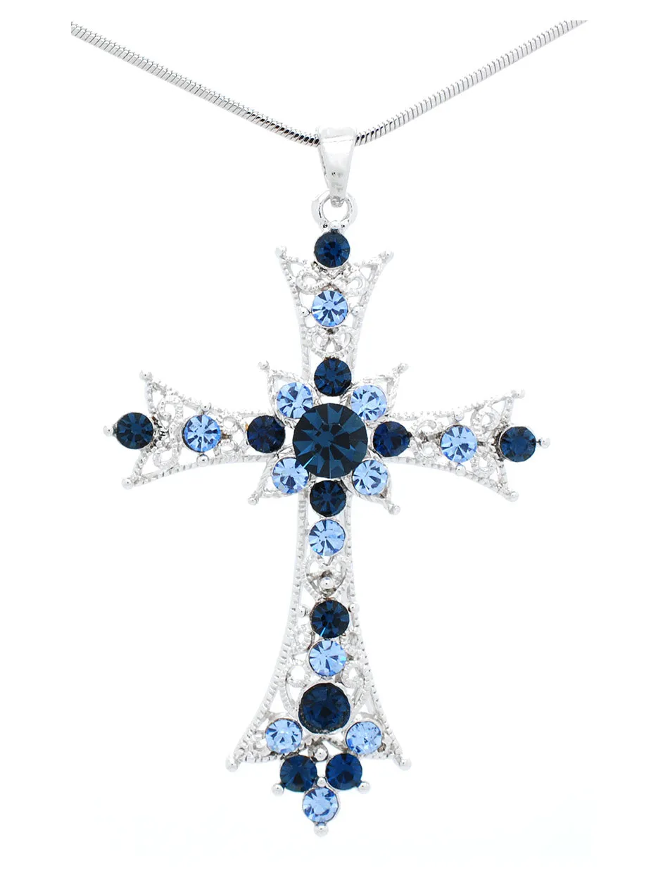 Deluxe Lace Cross Necklace - Large