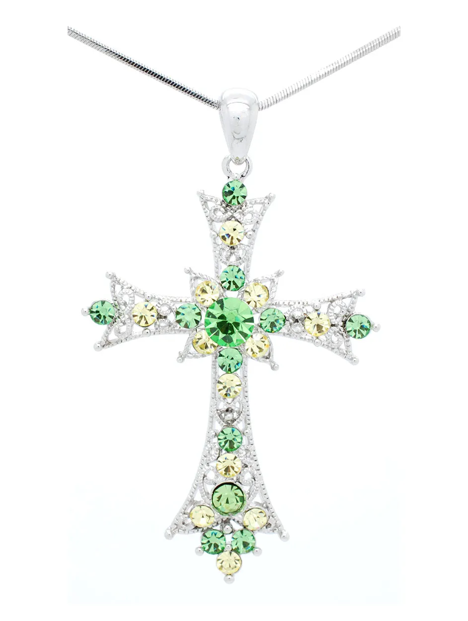Deluxe Lace Cross Necklace - Large