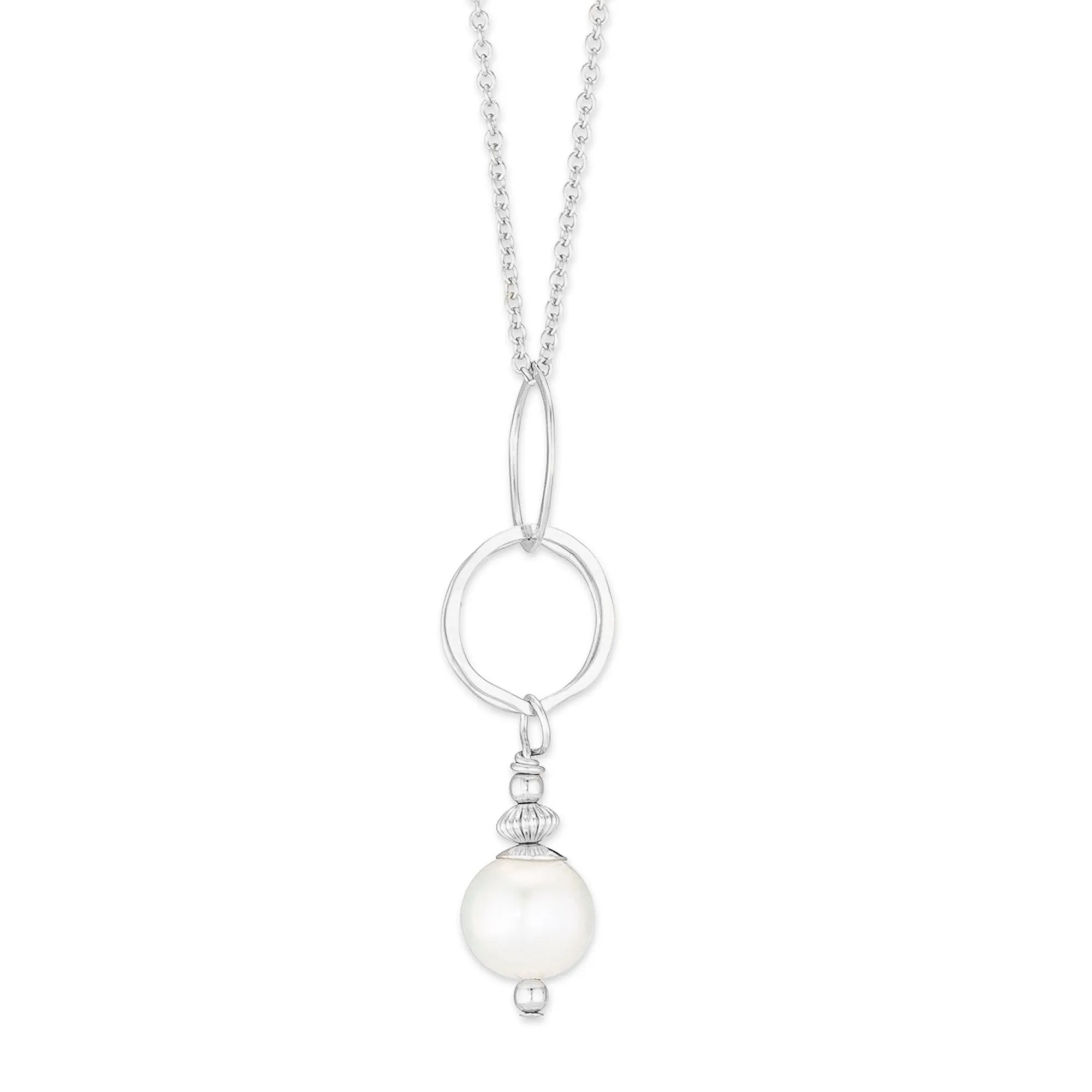 ella drop necklace with white pearl