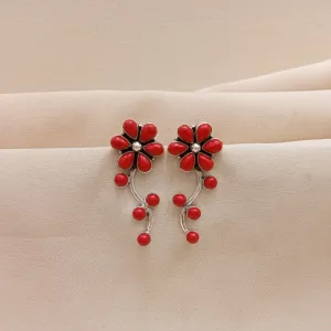 Floral Hydro Coral Earrings