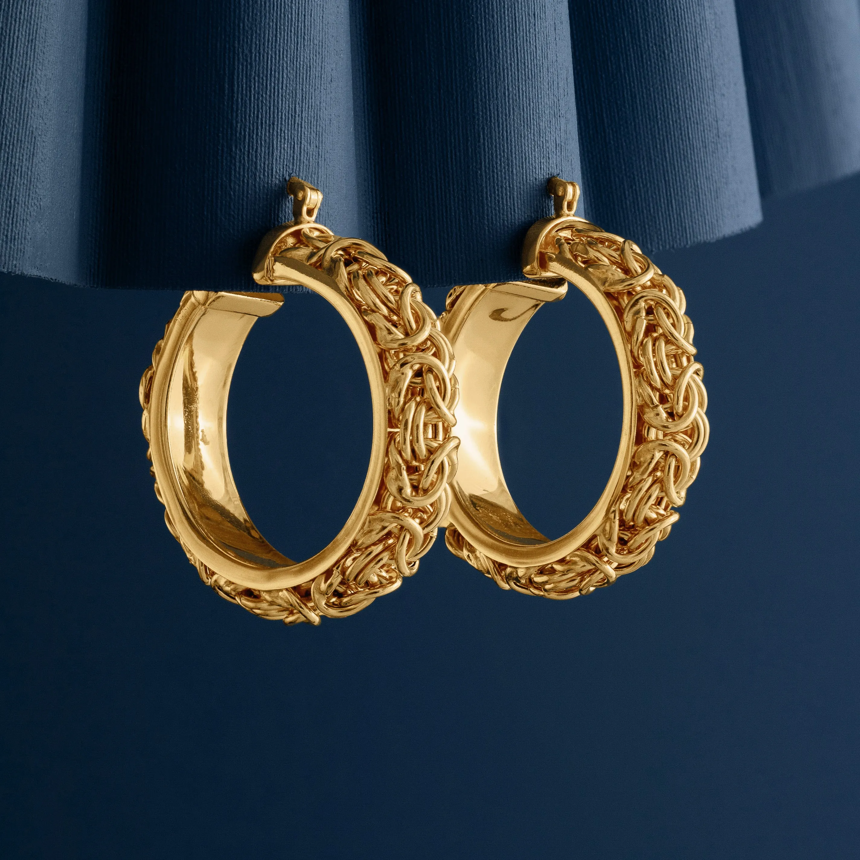 GOLD BYZANTINE HOOPS