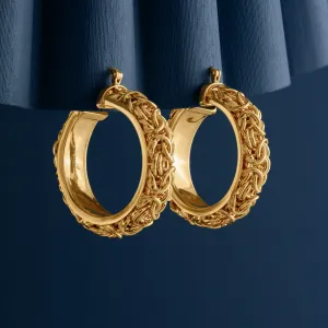 GOLD BYZANTINE HOOPS