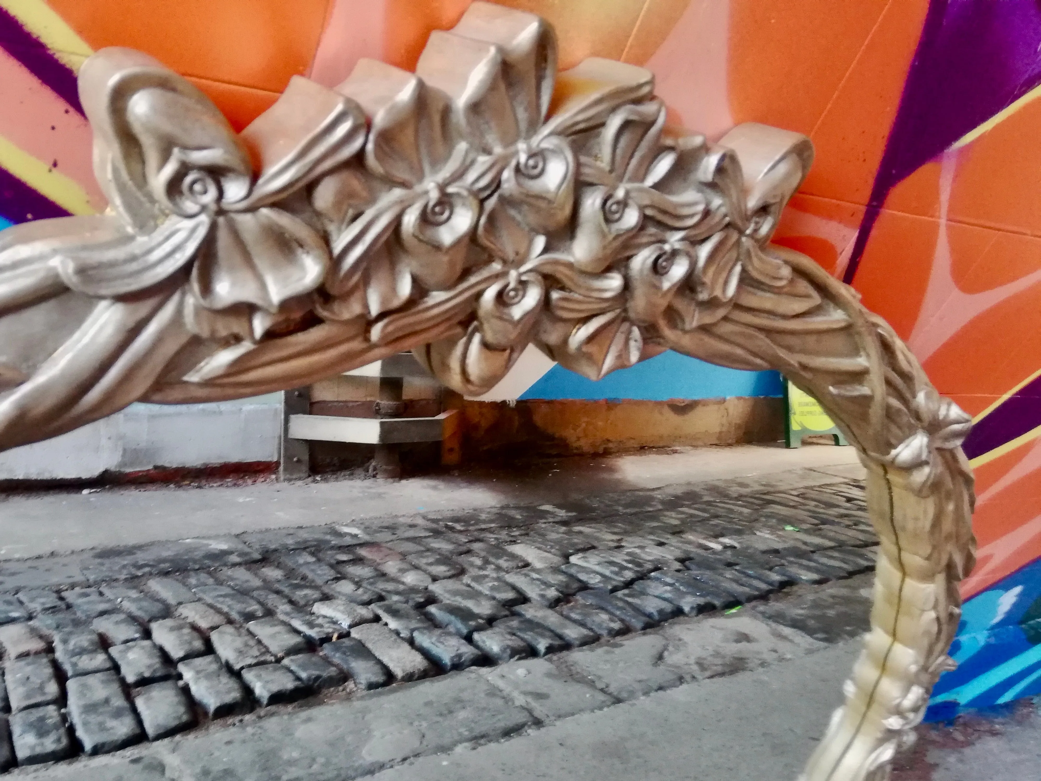 Huge Vintage oval ornate  mirror