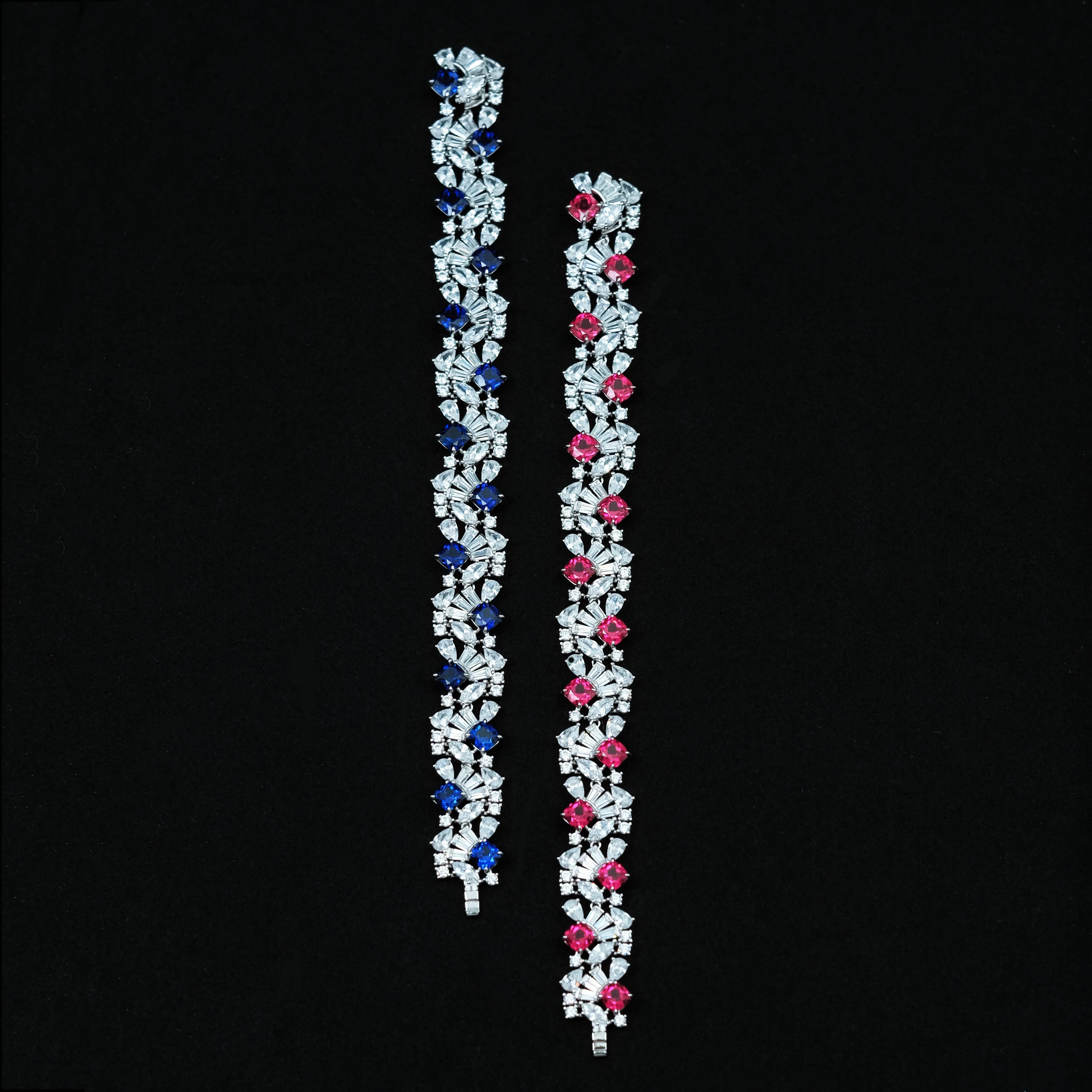 Lab Grown Ruby Evening Bracelet 18K Gold Plated