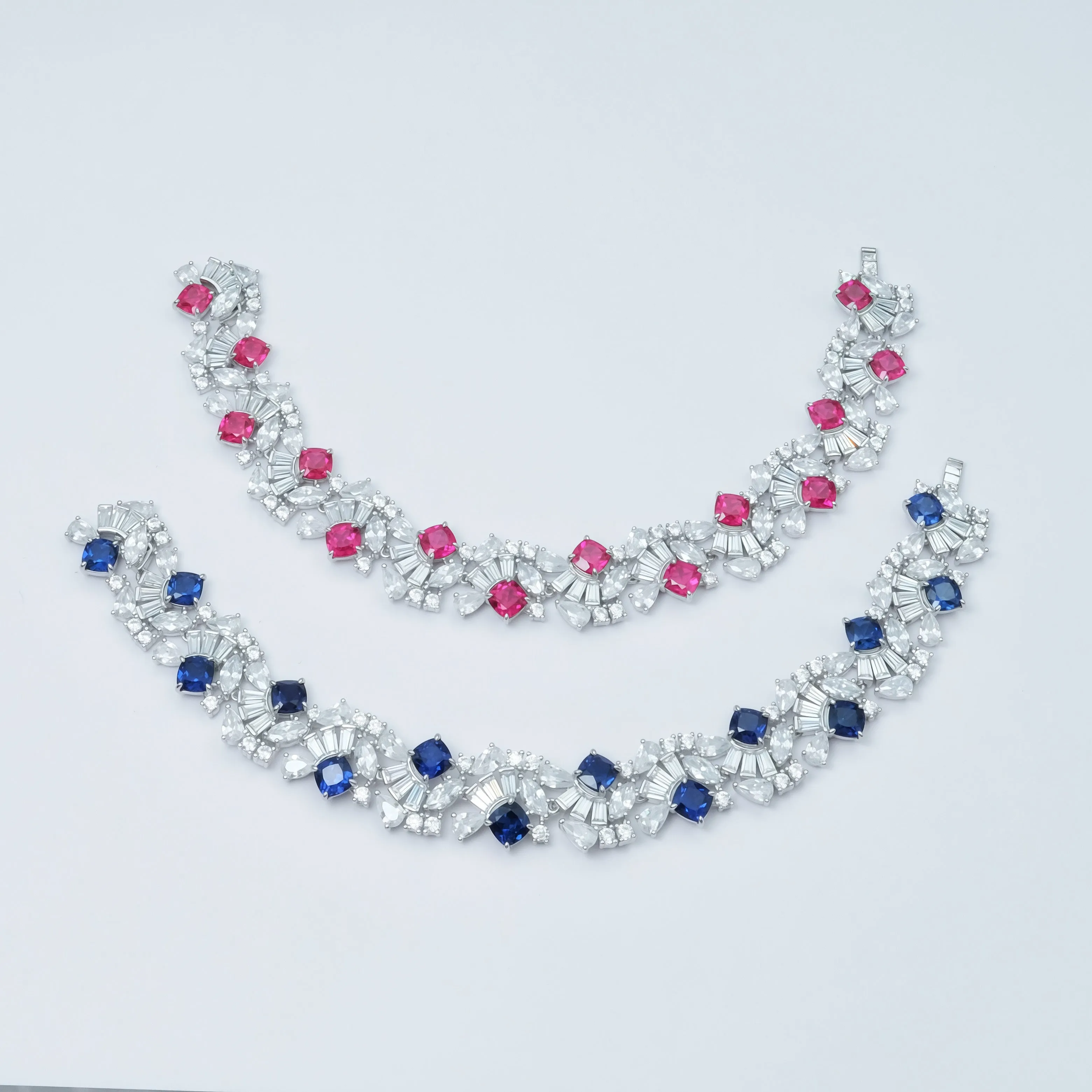Lab Grown Ruby Evening Bracelet 18K Gold Plated