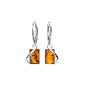 MILENA Baltic Amber Drop Silver Earrings