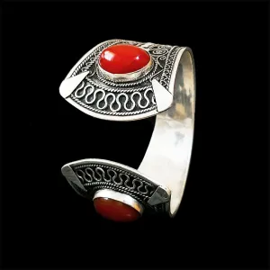 Moroccan Sterling Silver Bangle for her, BC00232