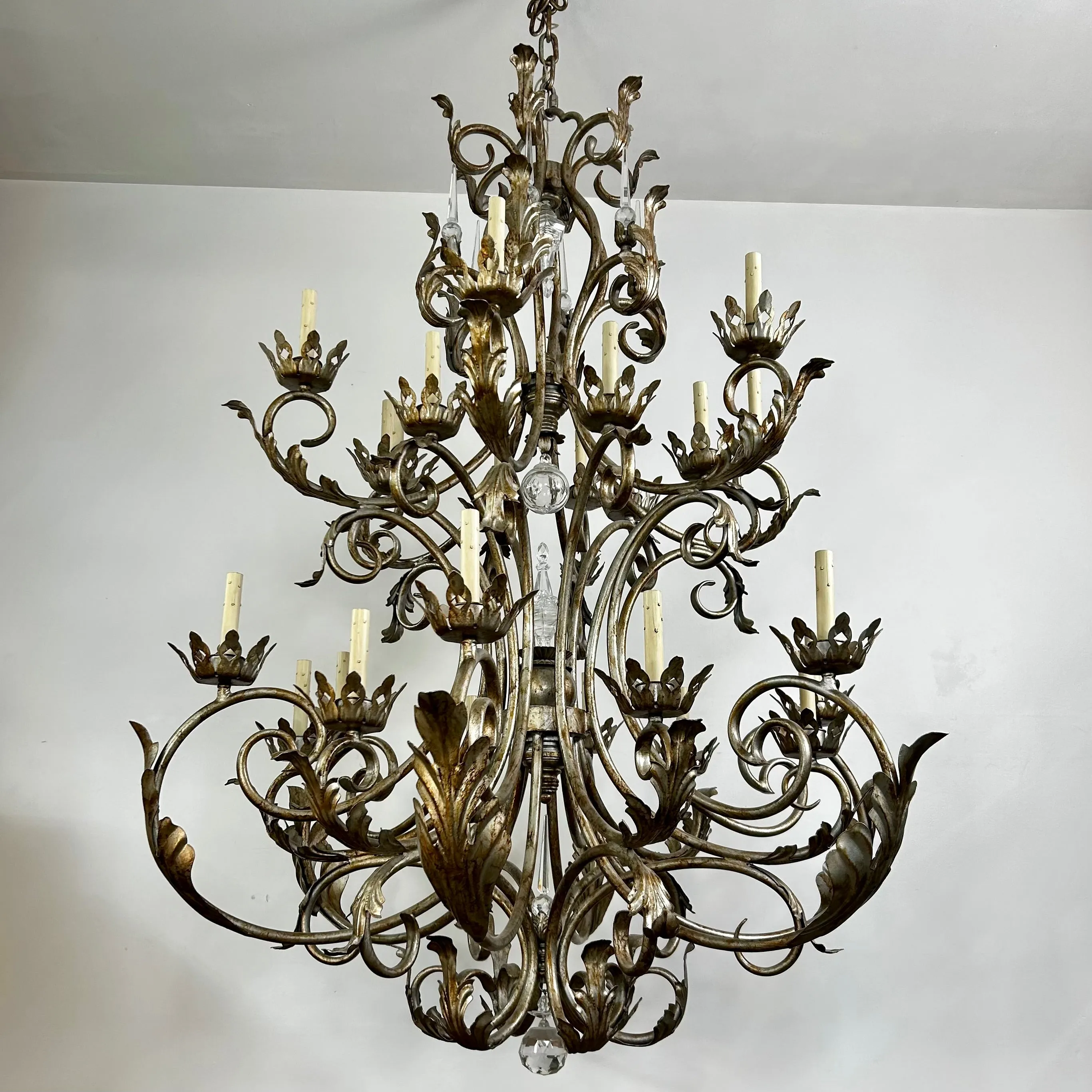 Originals 22 Crystal Chandelier, Extra Large, Silvery Gold, 24 Candle Sticks