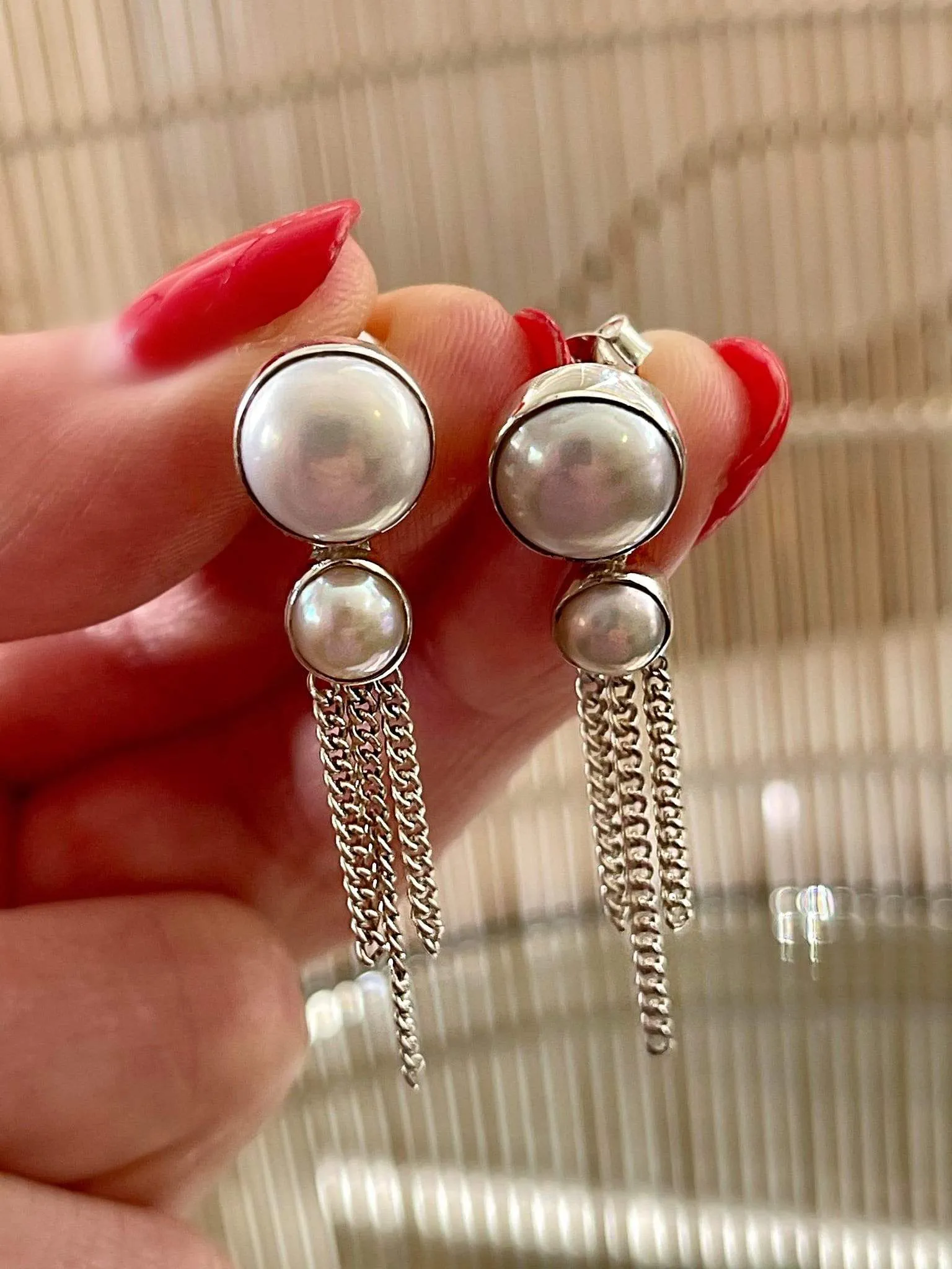 Pearl Tassel Earrings