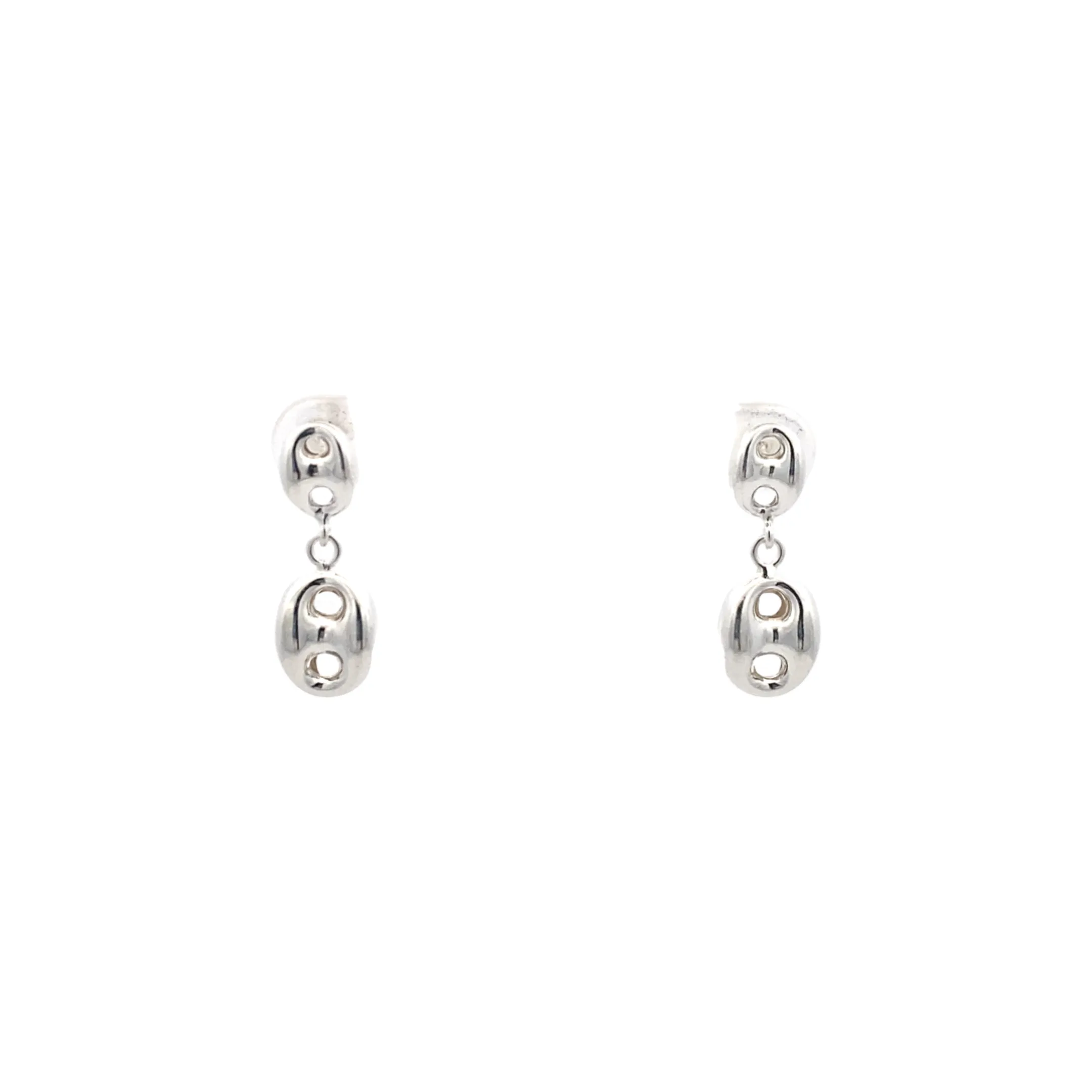 Puff Mariner Silver Dangle Earrings