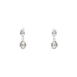 Puff Mariner Silver Dangle Earrings