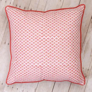Shanti Block Print Cushion, Paprika