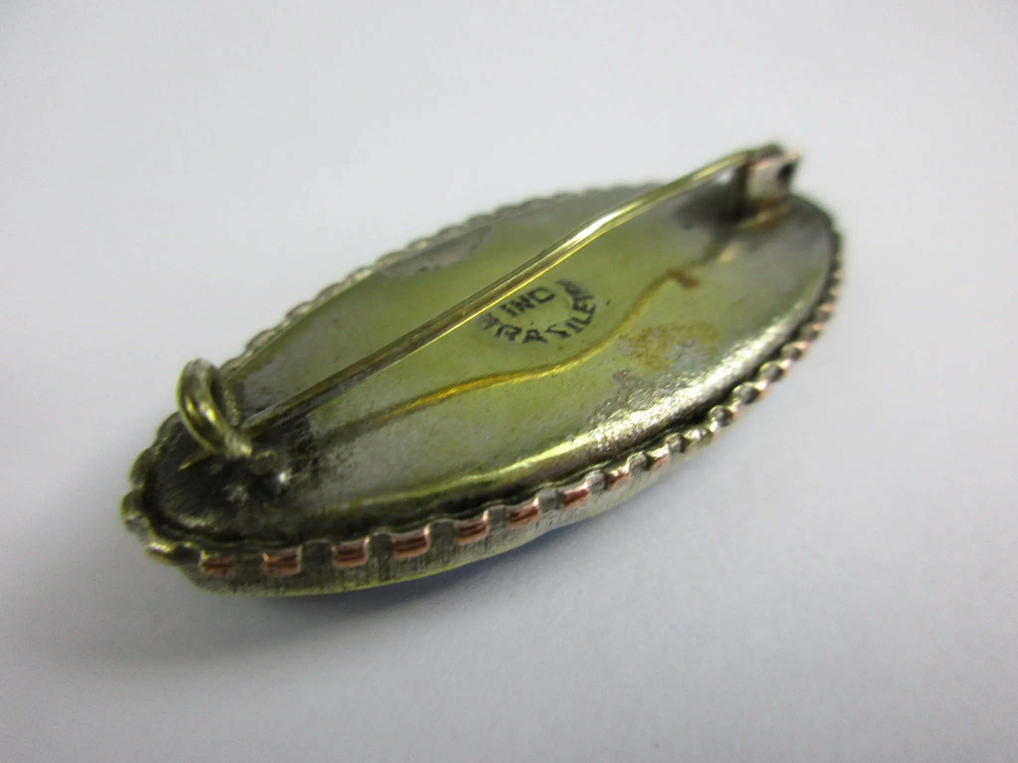 Silver Plated Brass Butterfly Wing Brooch Vintage c1960
