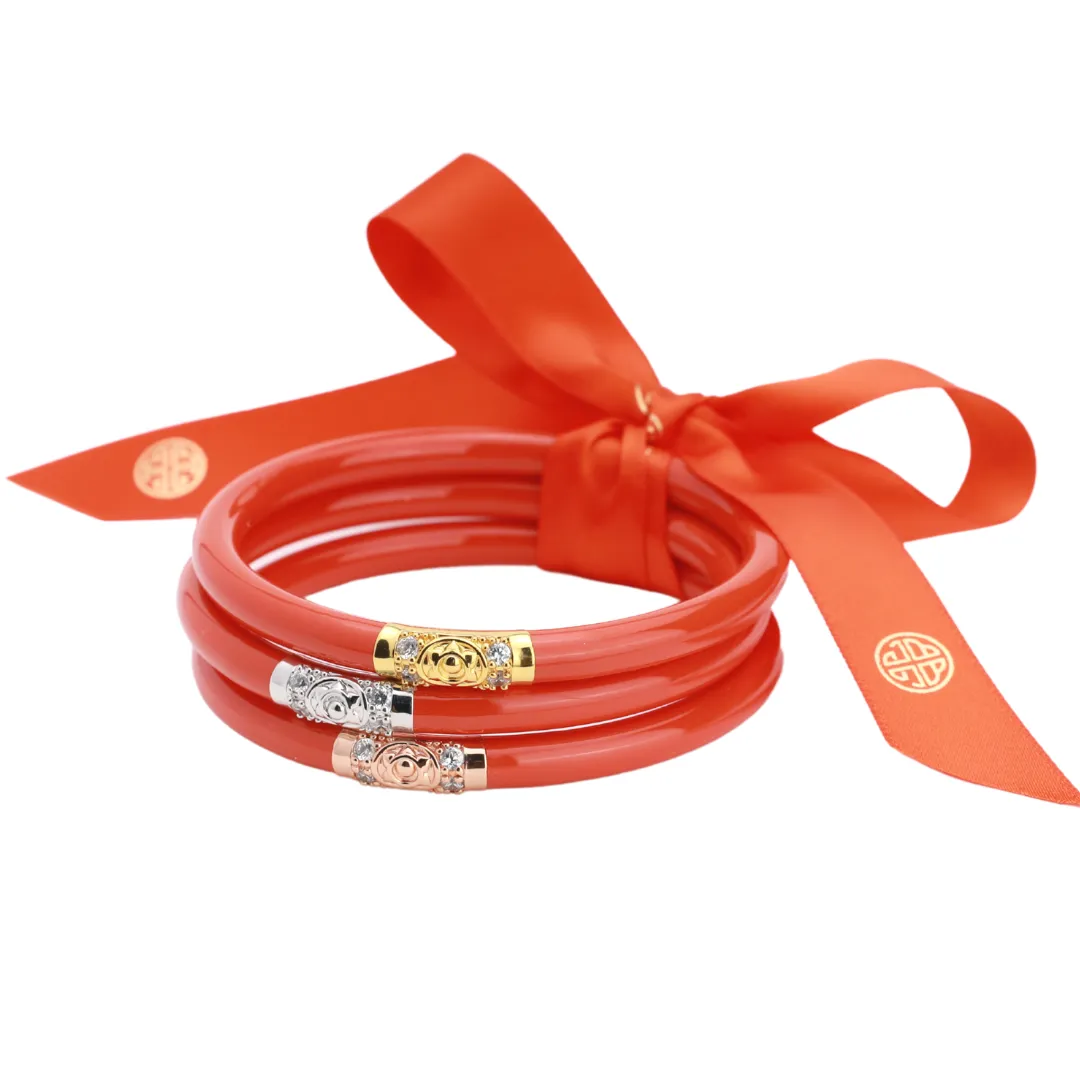 Three Kings Coral Bangles 3 Set