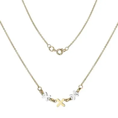 Three Piece 9K Solid Gold Papillon Kiss Jewellery Set