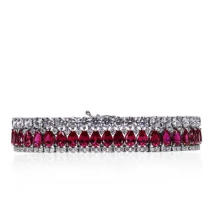 Tiered White Colored Grand Bracelet