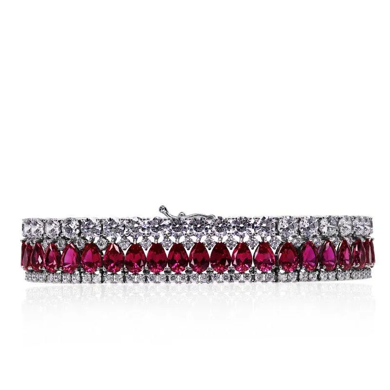 Tiered White Colored Grand Bracelet