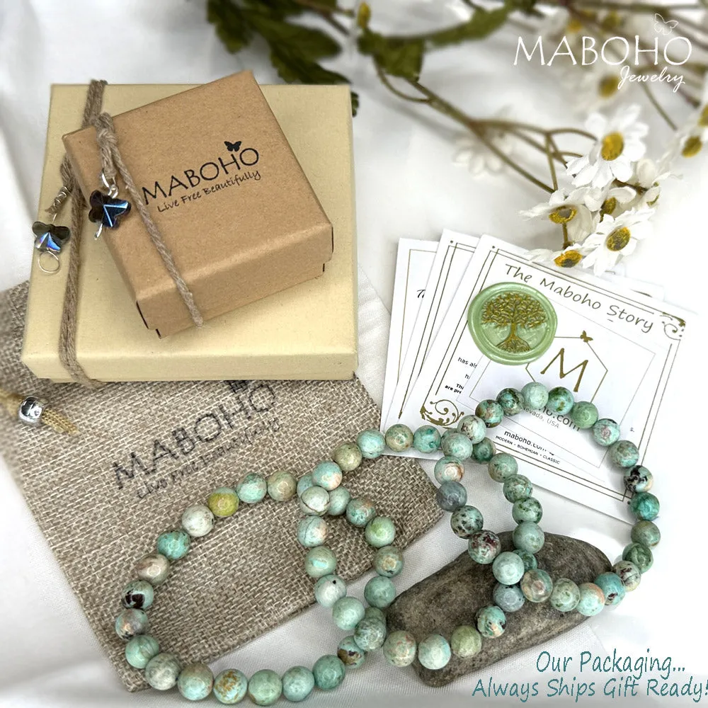 Triple Wrap Matte Turquoise Bohemian Leather Bracelet