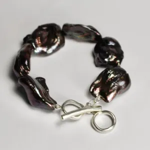 Wabi Sabi Large Black Pearl Bracelet